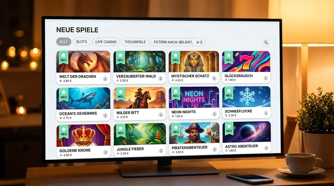 Neu & Minispiele im Angebot von Freshbet